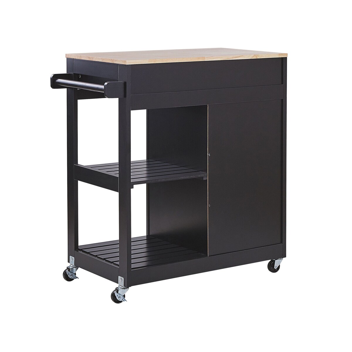 Wózek kuchenny z szufladą czarny TRAPANI