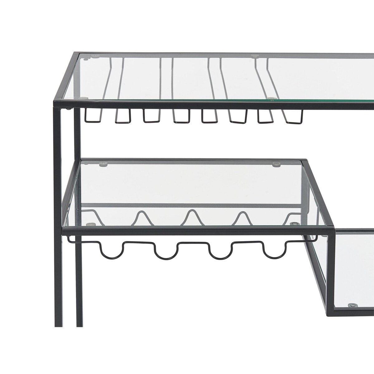 Metalowy wózek kuchenny 3-poziomowy czarny MARCOLA