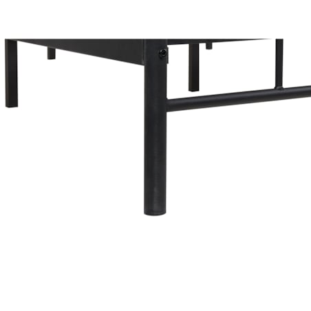 Łóżko metalowe 180 x 200 cm czarne MAURESSAC
