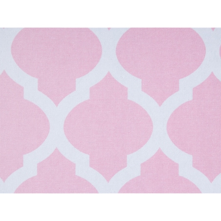 Puf ze schowkiem ⌀ 35 cm różowo-biały TUNICA