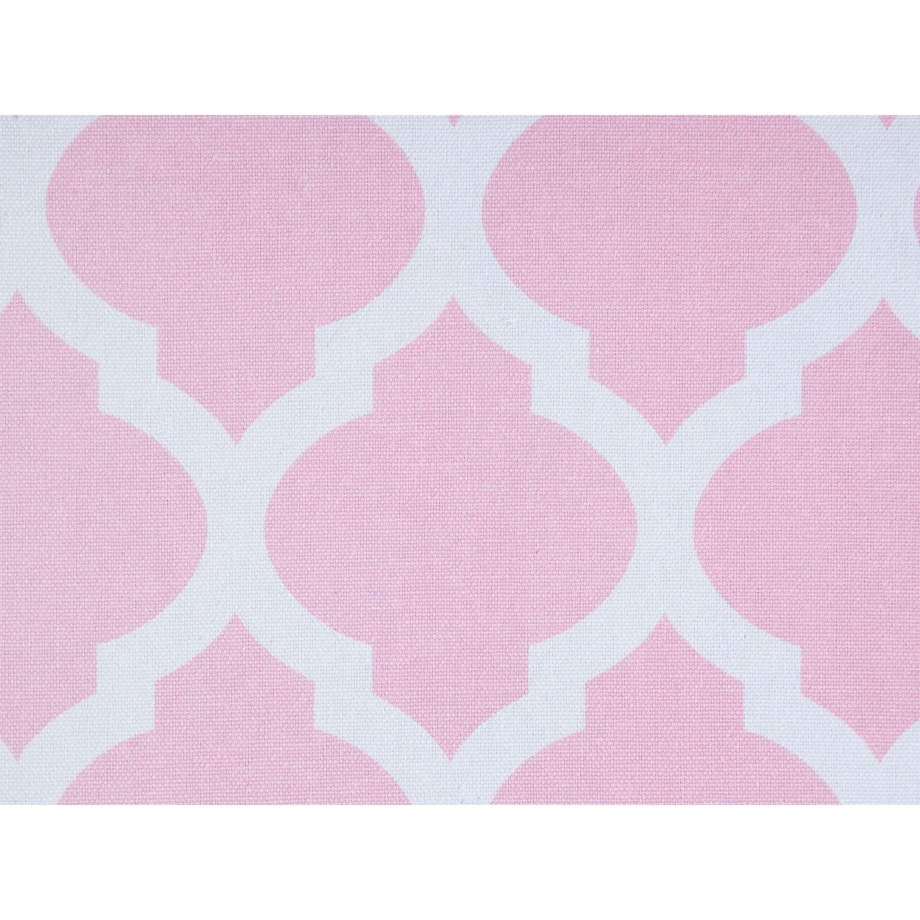 Puf ze schowkiem ⌀ 35 cm różowo-biały TUNICA