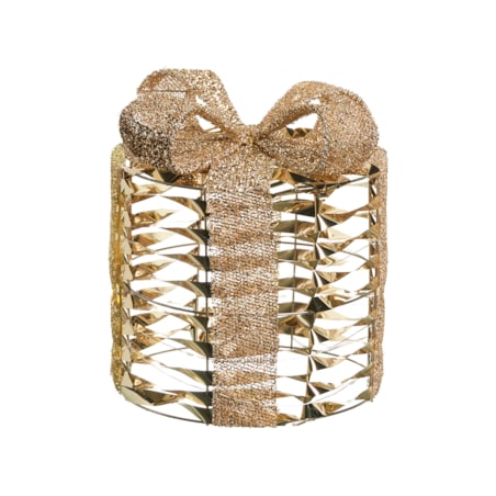 Zestaw 3 dekoracji LED Prezenty świąteczne złote SLIVSO