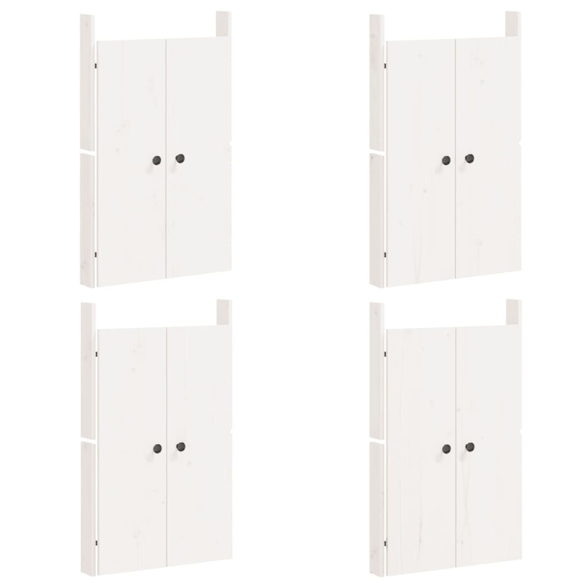 vidaXL Szafki kuchenne na zewnątrz, 3 szt., białe, lite drewno sosnowe