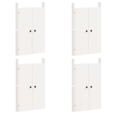 vidaXL Szafki kuchenne na zewnątrz, 3 szt., białe, lite drewno sosnowe