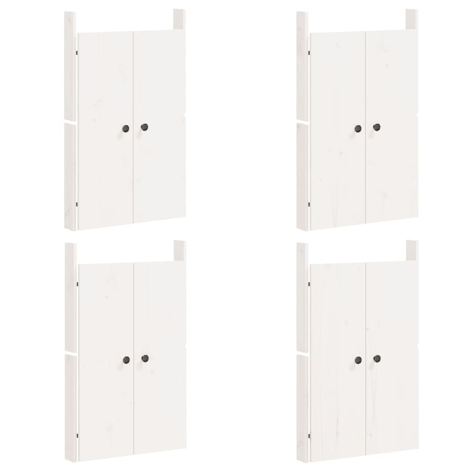 vidaXL Szafki kuchenne na zewnątrz, 3 szt., białe, lite drewno sosnowe