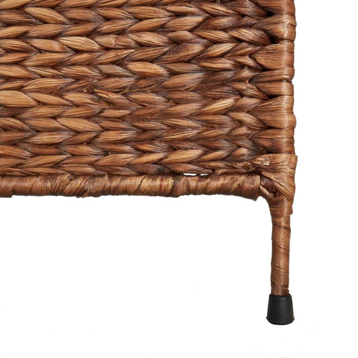 vidaXL Parawan pokojowy 3-panelowy, brązowy, 122x180 cm, hiacynt wodny