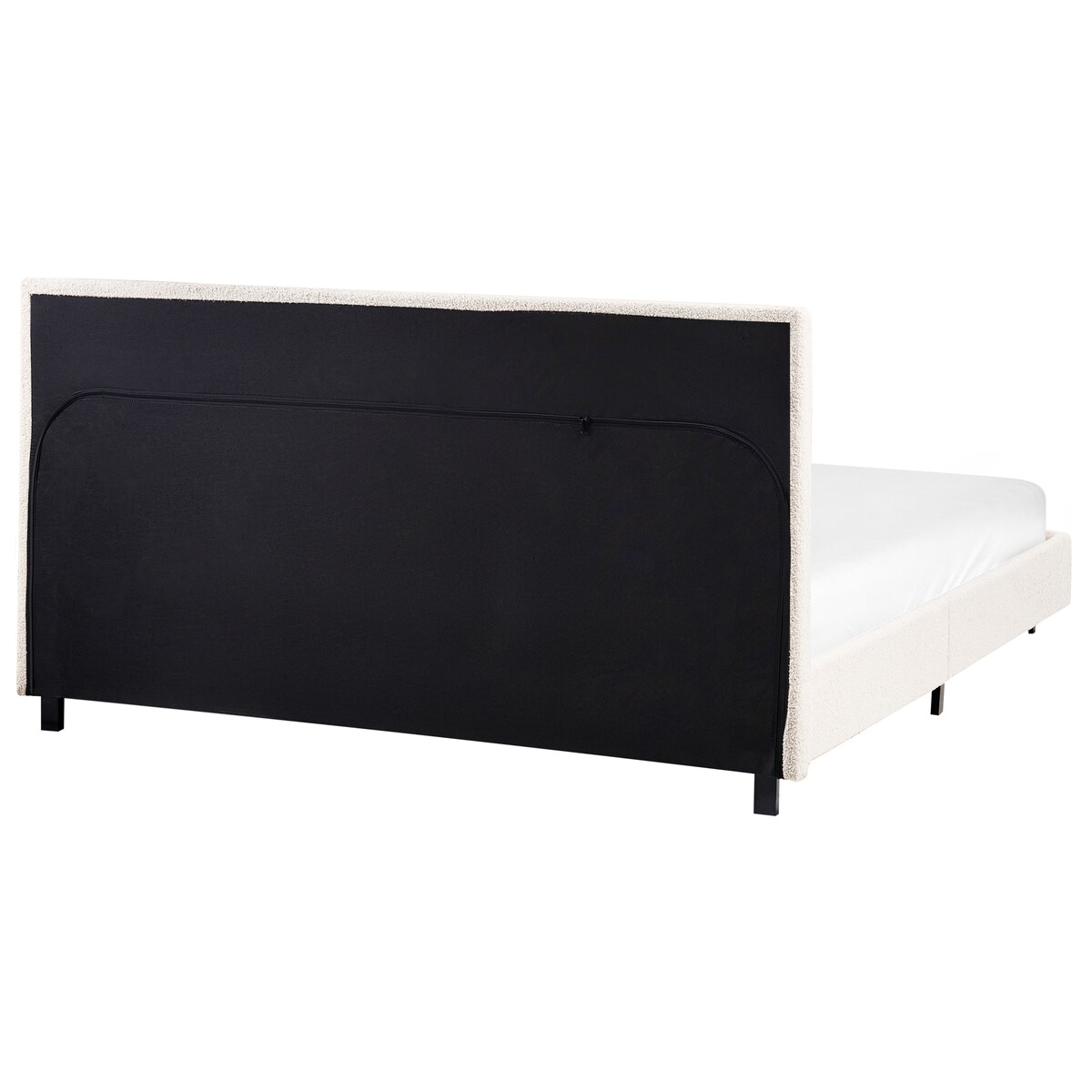 Łóżko Boucle ALBI 140 x 200 cm Złamana biel