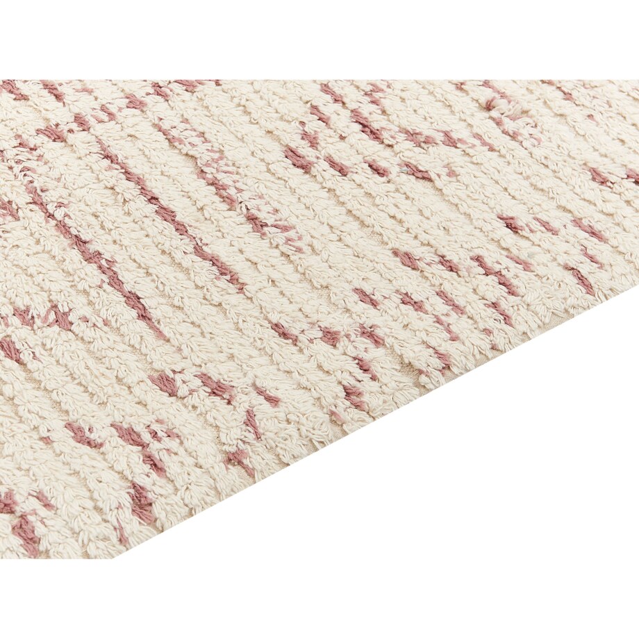 Dywan bawełniany 160 x 230 cm beżowo-różowy EDIRNE