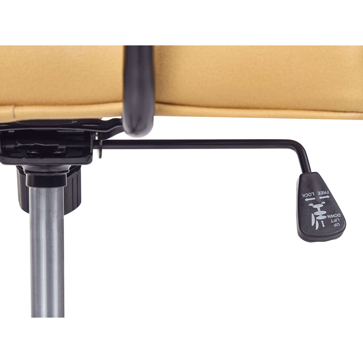 Krzesło biurowe regulowane ekoskóra żółte PAWNEE