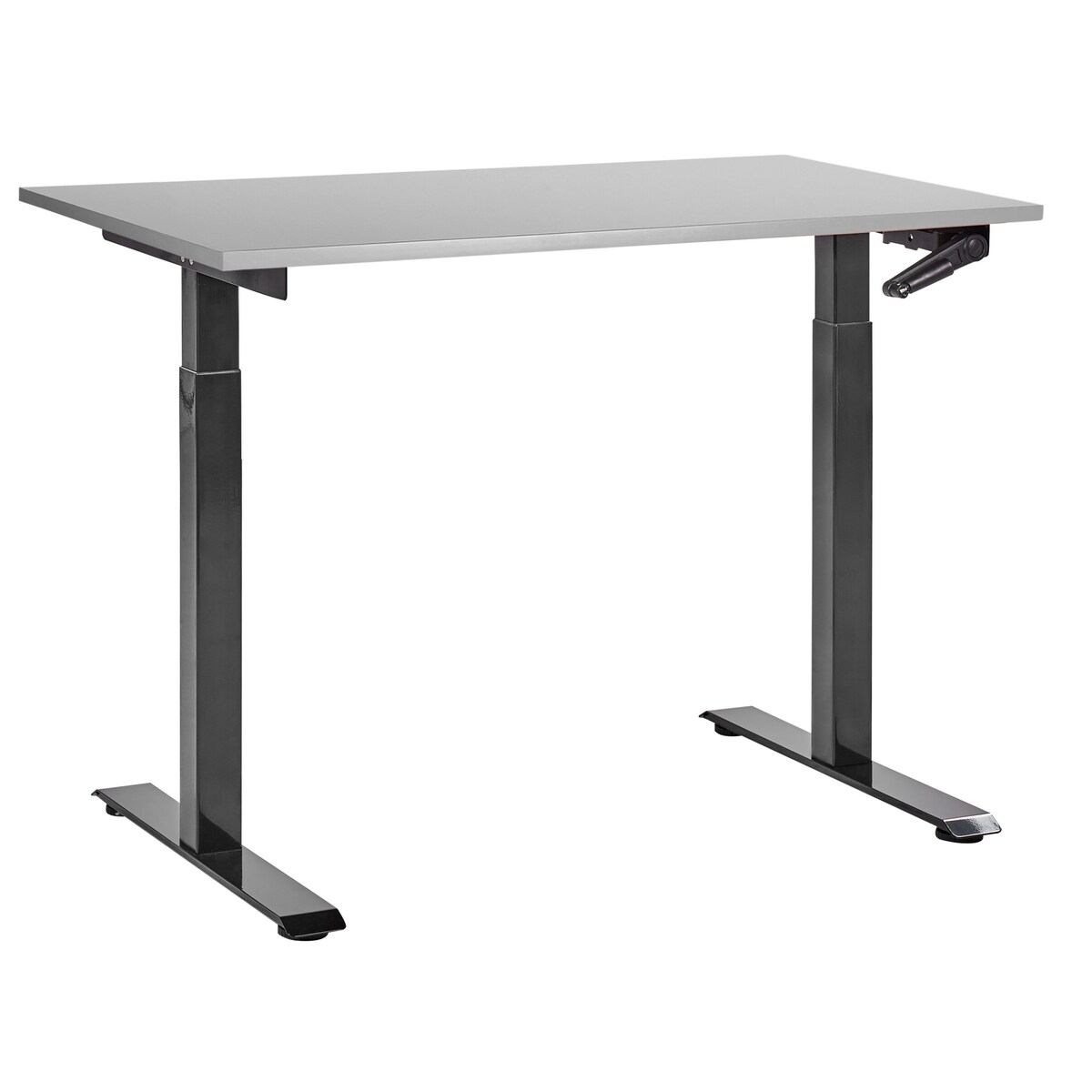 Biurko regulowane manualnie DESTINES Szary/ czarny 120 cm 72 cm