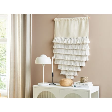 Dekoracja ścienna z frędzlami biała THUL