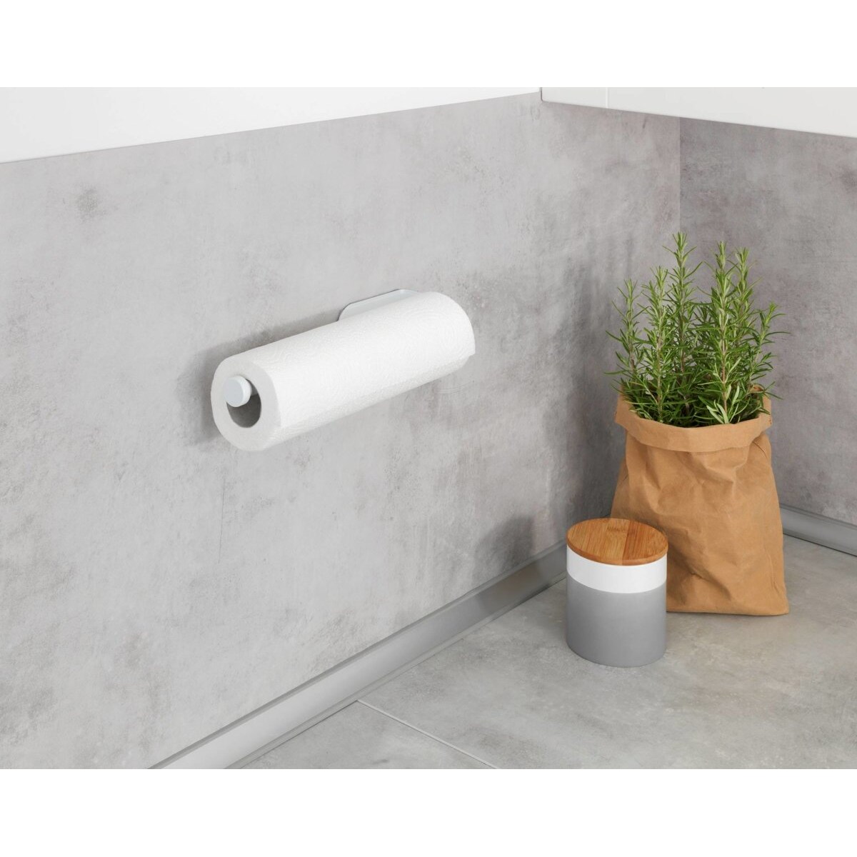 Samoprzylepny uchwyt na rolkę kuchenną, montaż bez wiercenia, WENKO