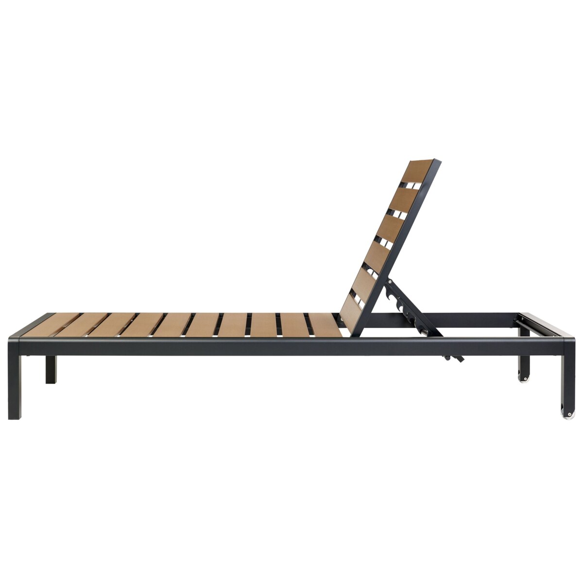 Leżak ogrodowy jasne drewno z czarnym NARDO