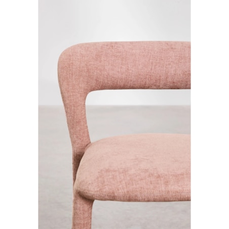 Krzesło barowe tapicerowane, różowe, Brussels ↑75 cm