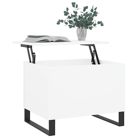 vidaXL Stolik kawowy, biały 60x44,5x45 cm, materiał drewnopochodny
