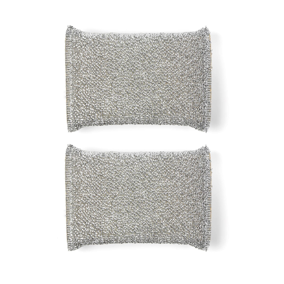 Zestaw 2 gąbek do mycia naczyń Mery - 13 cm, Srebrny
