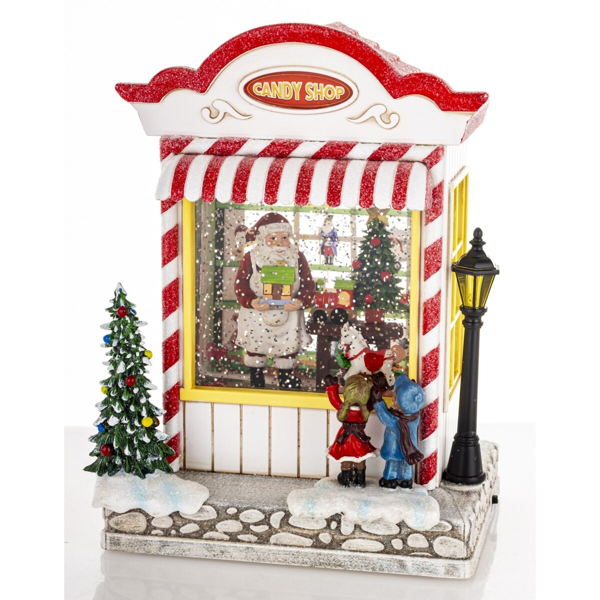 Dekoracja świąteczna CANDY SHOP 22,5x17x12,5 cm LED i pozytywką