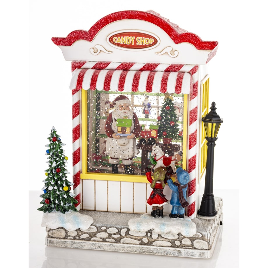 Dekoracja świąteczna CANDY SHOP 22,5x17x12,5 cm LED i pozytywką