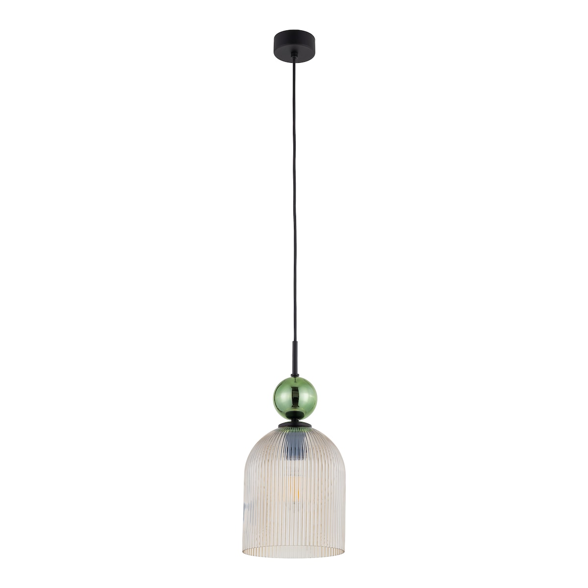 Lampa Wisząca Tk Lighting Sophia Big 1Xe27 Koniakowy Klosz Zielona Kulka