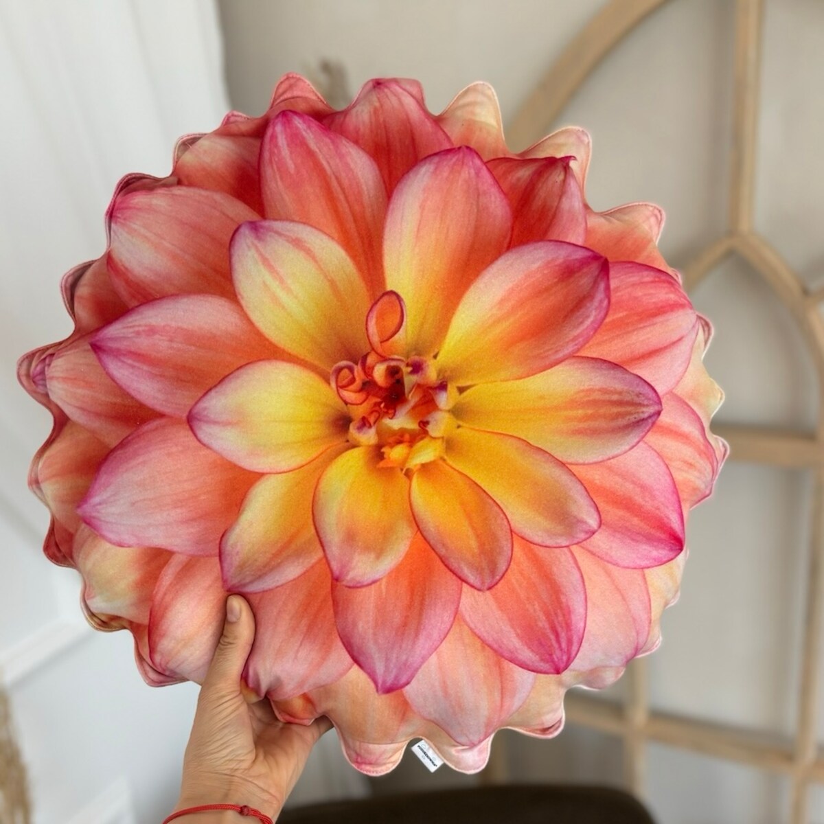 Poduszka jesienna kwiat Dalia duża