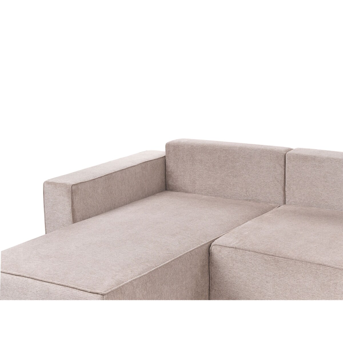 Sofa w kształcie U VATNE Jasnobrązowy Tkanina Symetryczny