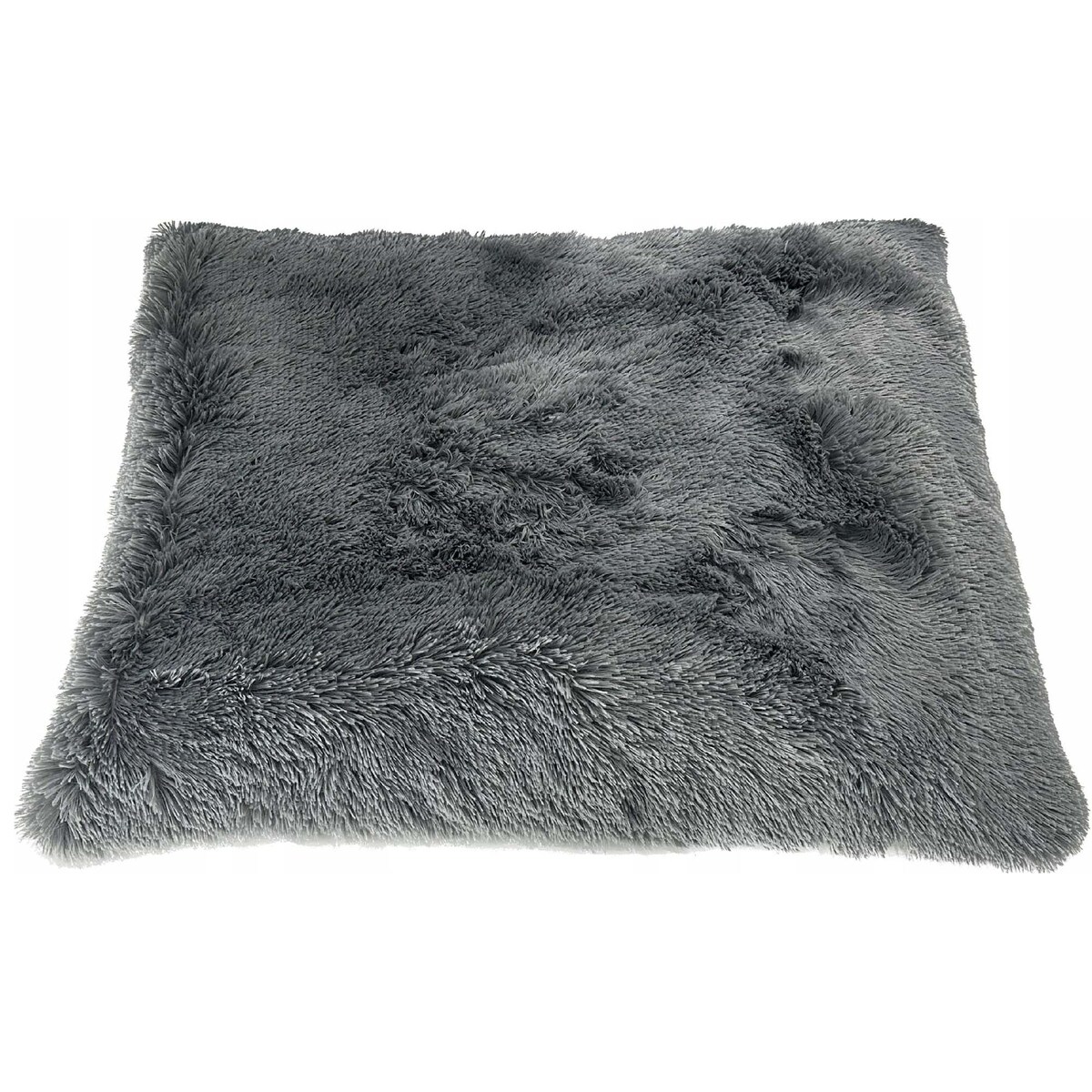 Legowisko Dla Psa Poduszka Posłanie Wytrzymałe 70X50 Cm Shaggy Szare