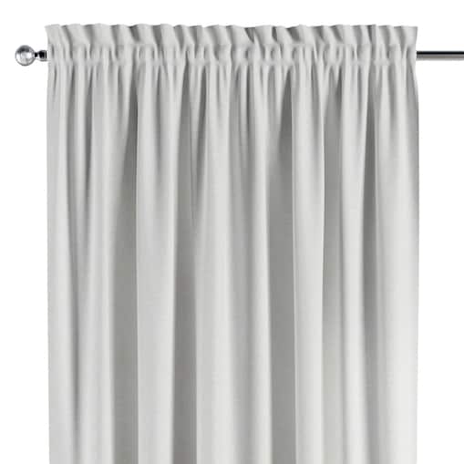 Zasłona na kanale z grzywką 1 szt. 130x260 śmietankowa biel, listki