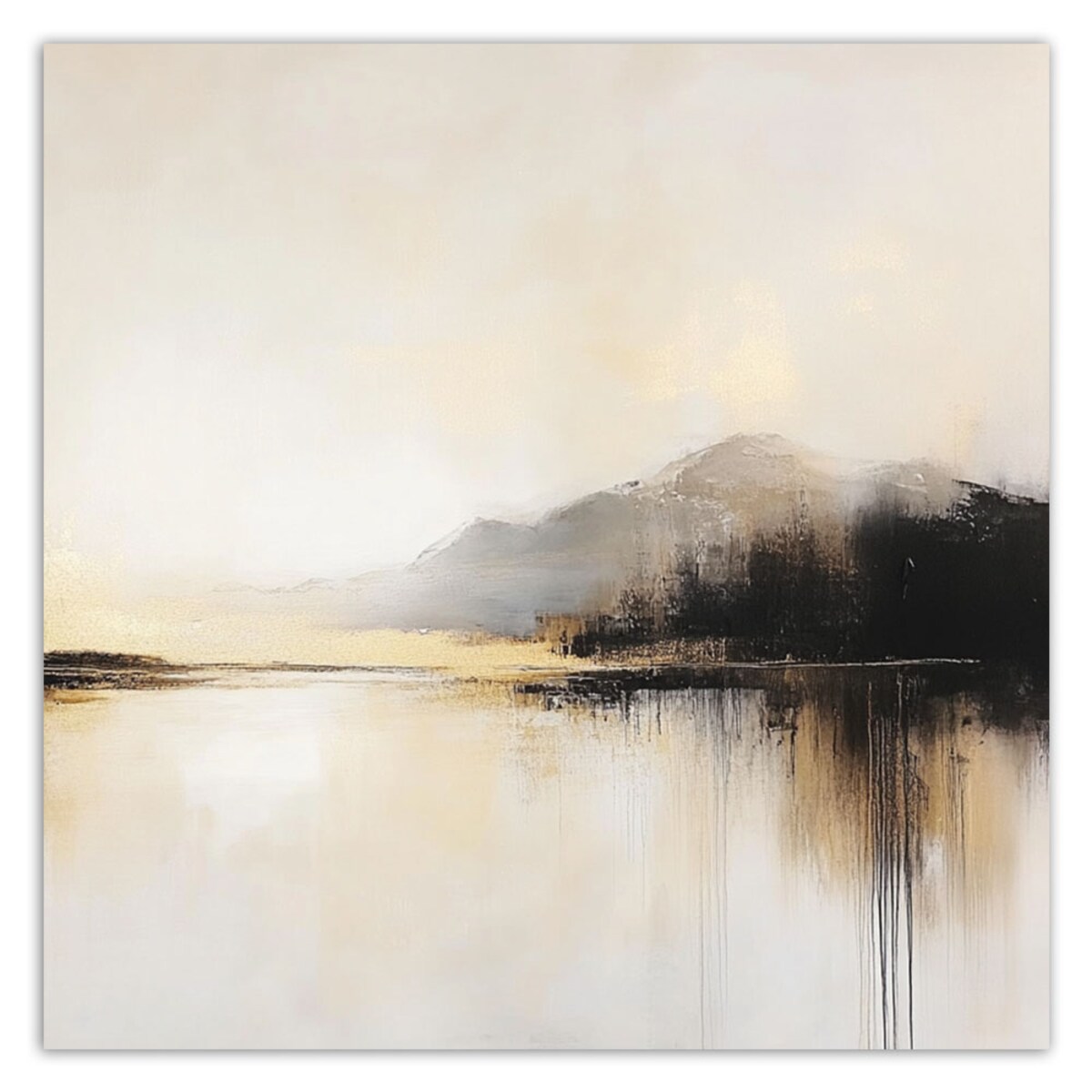 Obraz do salonu nowoczesny Abstrakcja w beżu 60x60