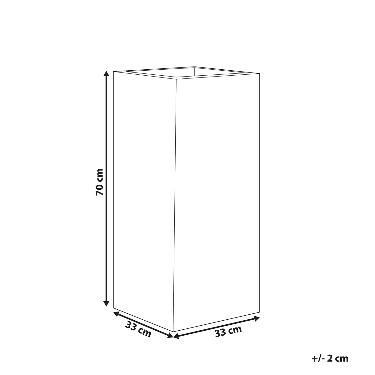 Donica DION 33 cm Jasnoszary