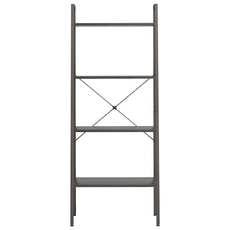 vidaXL Regał drabina z 4 półkami, czarny, 56x35x140 cm