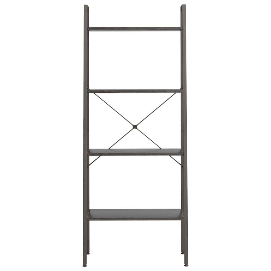 vidaXL Regał drabina z 4 półkami, czarny, 56x35x140 cm