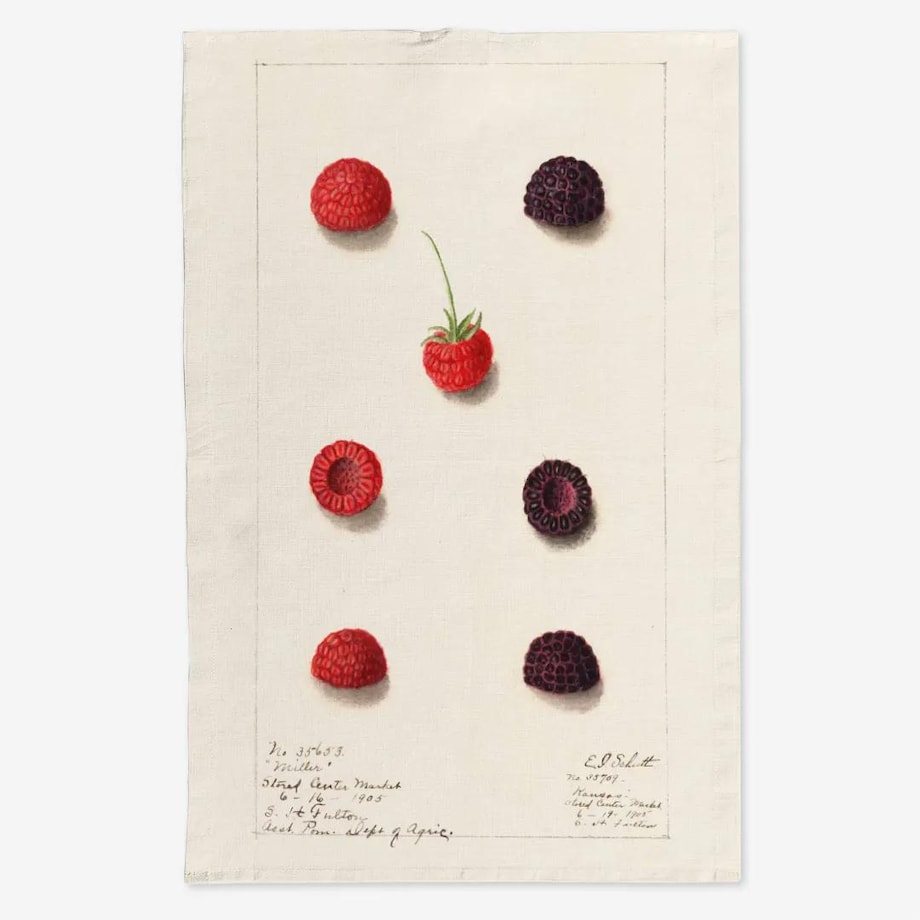 Lniany ręcznik kuchenny - Malinki