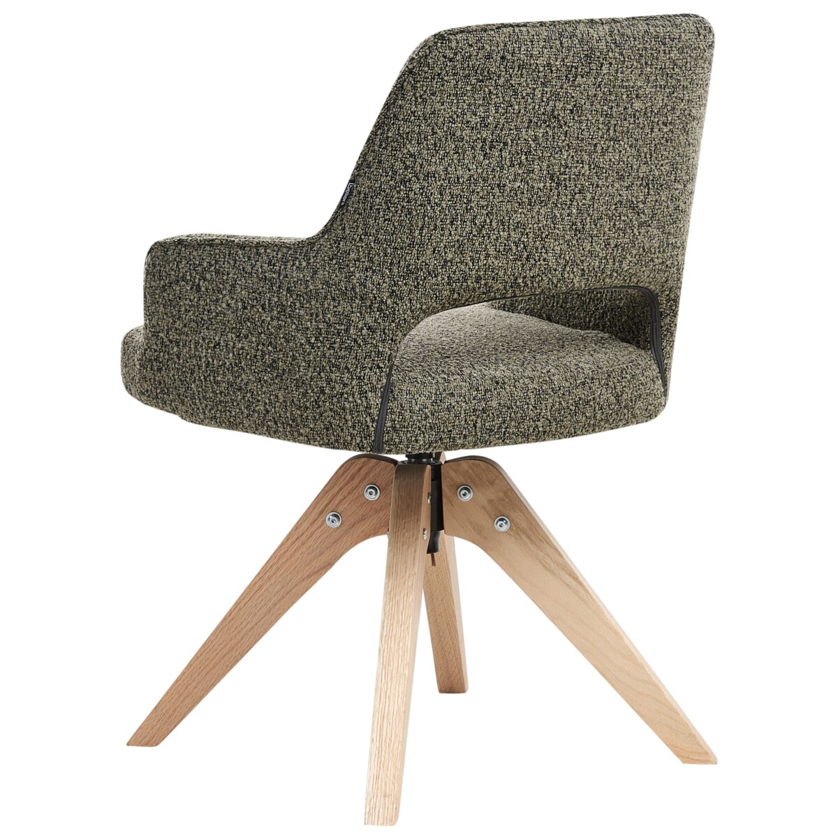 Krzesło do jadalni MORAVIA Boucle Zielony