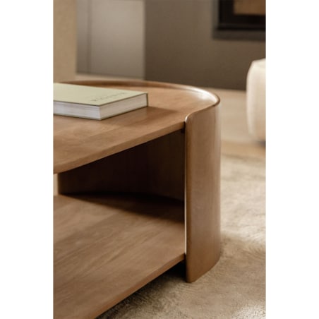 Owalny stolik kawowy 110x60 cm z drewna mango Sidney