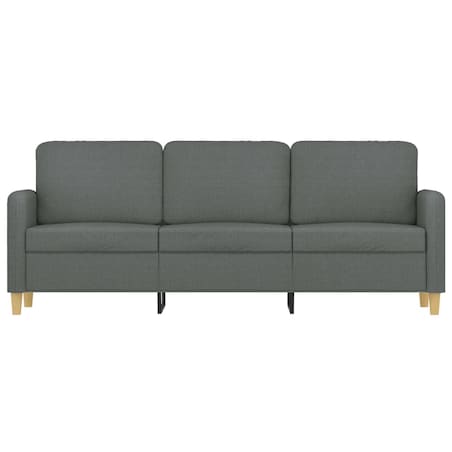 vidaXL Sofa 3-osobowa, ciemnoszara, 180 cm, tapicerowana tkaniną