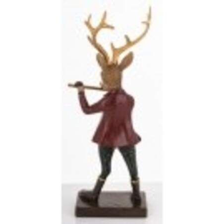 Dekoracja - renifer MUZYK 22,5x8x9 cm FLECISTA