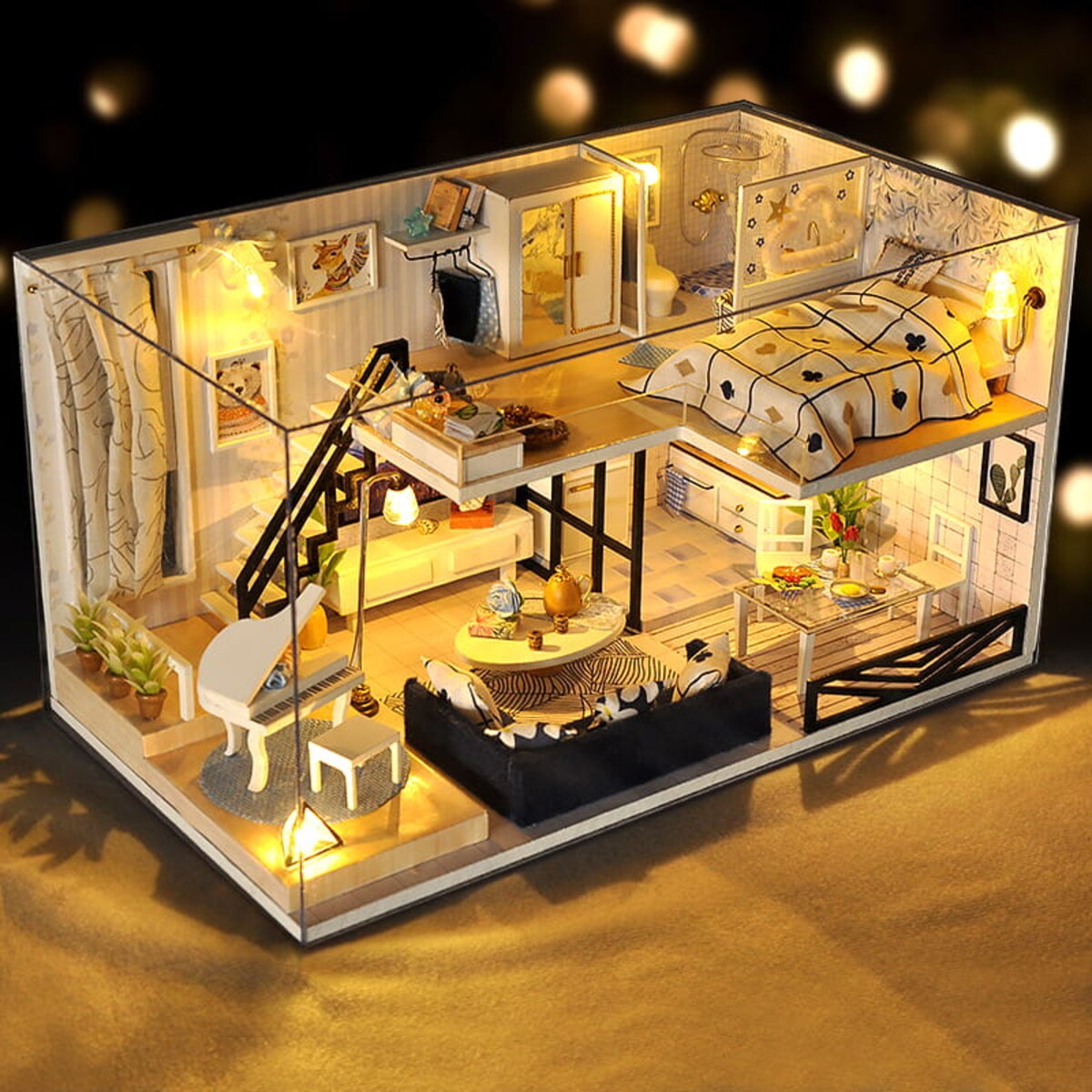 Miniaturowy domek - Kraina zorzy polarnej