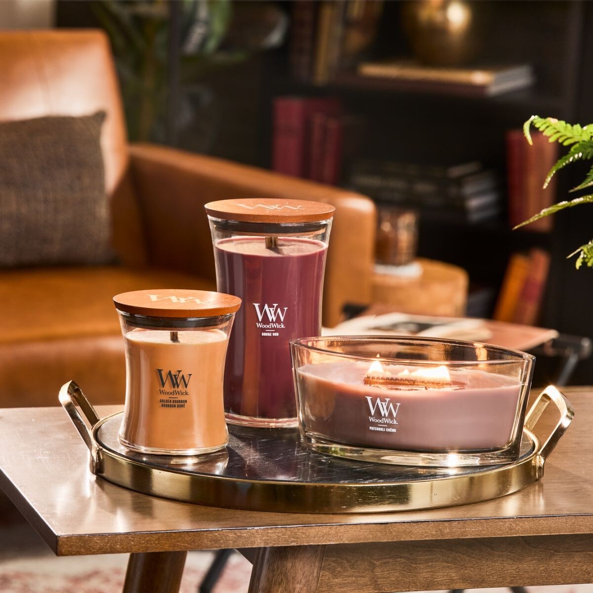 WoodWick świeca Elipsa PATCHOULI CREME