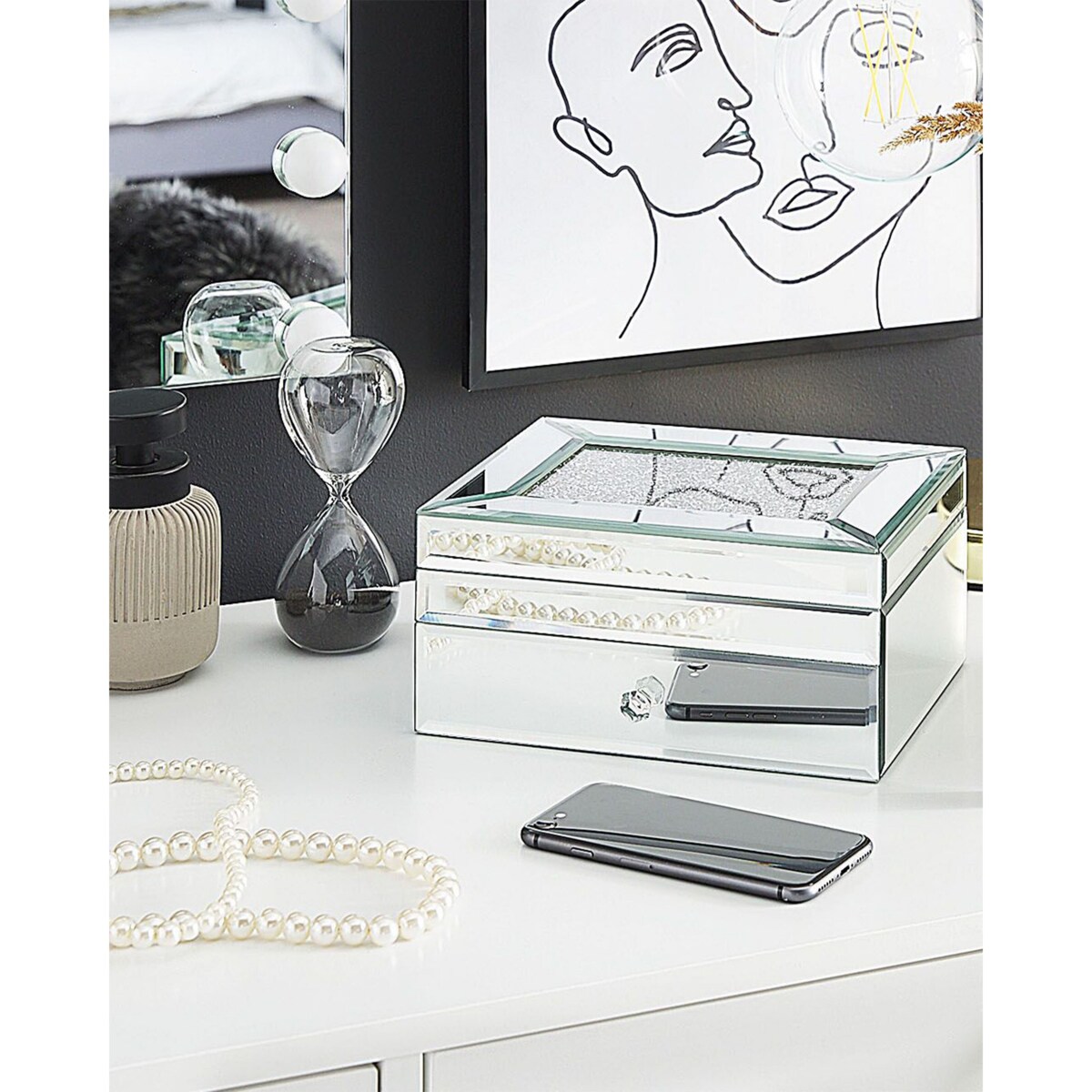 Szkatułka na biżuterię srebrna KOFI