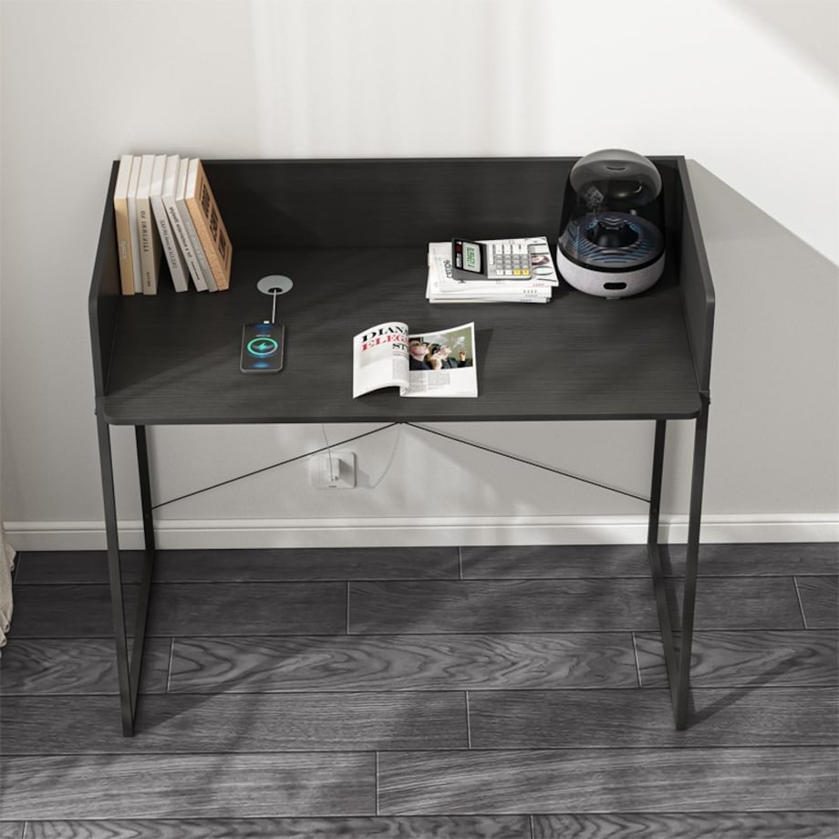 Biurko Komputerowe Nowoczesne Industrialne Vintage Loft Czarne 100 Cm