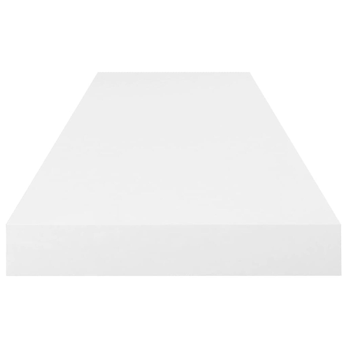 vidaXL Półki ścienne, 2 szt, wysoki połysk, białe, 80x23,5x3,8 cm, MDF