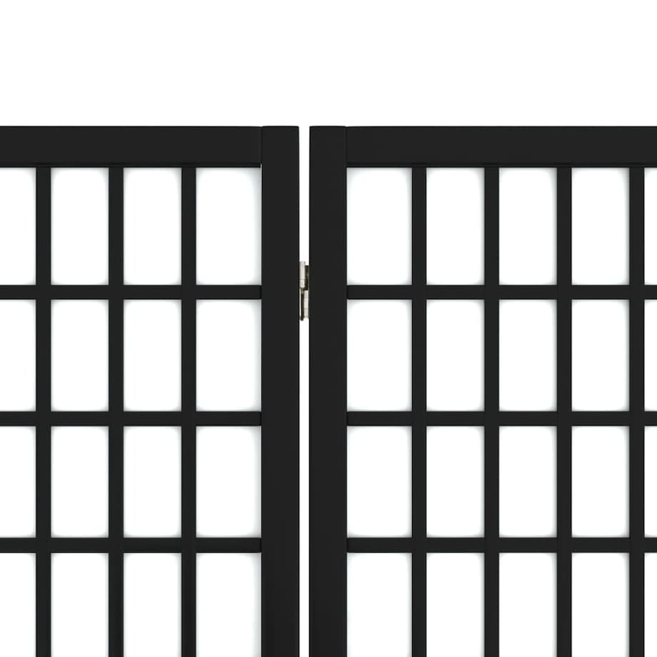 vidaXL Składany parawan 4-panelowy, styl japoński, 160x170 cm, czarny