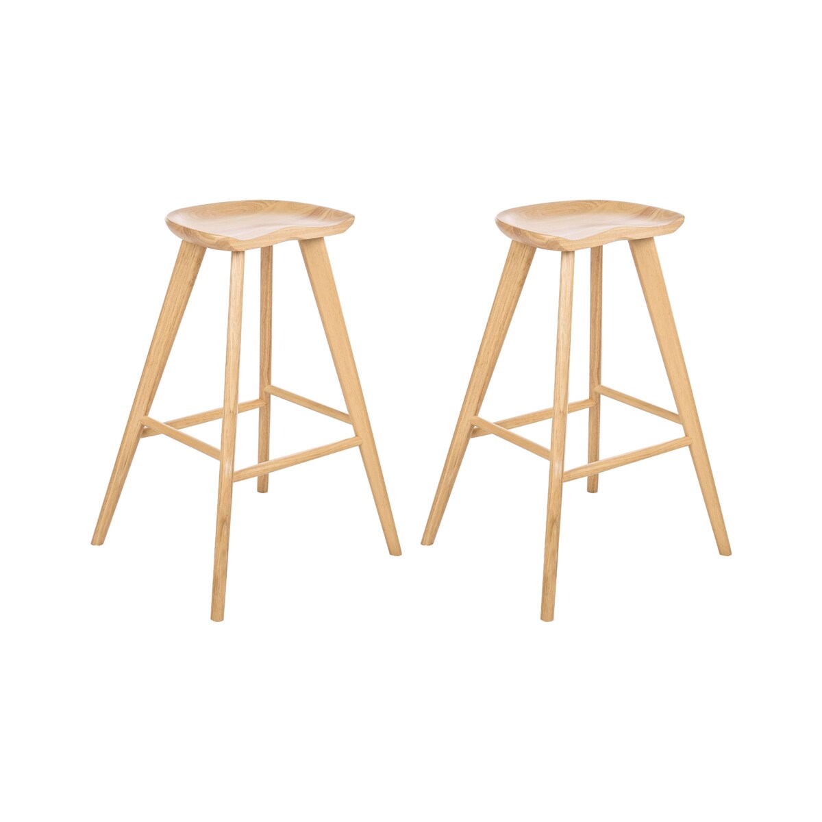 Zestaw 2 hokerów barowych CANDO Jasnobrązowy