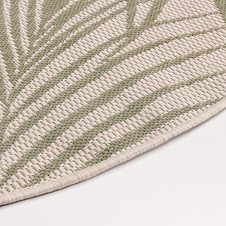 Dywan Lineo beige/jungle green 120cm, ⌀120 cm