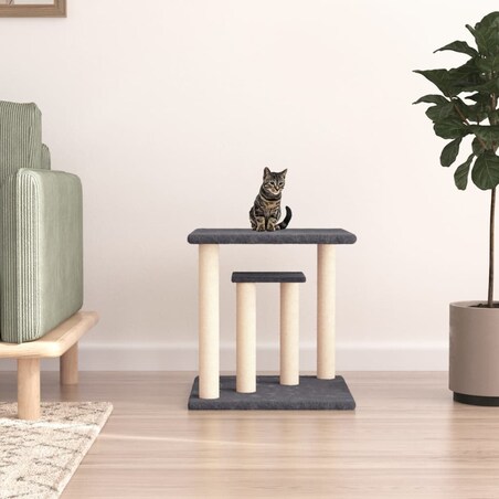 vidaXL Drapak dla kota z platformami, ciemnoszary, 50 cm