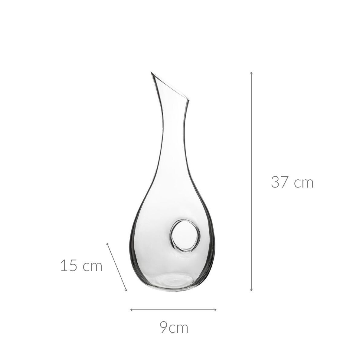 Karafka szklana na zimne napoje 37x15x9 cm CARAFFA 1,0 L