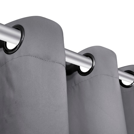 vidaXL Zasłony zaciemniające z kółkami, 2 szt., 135 x 175 cm, szare