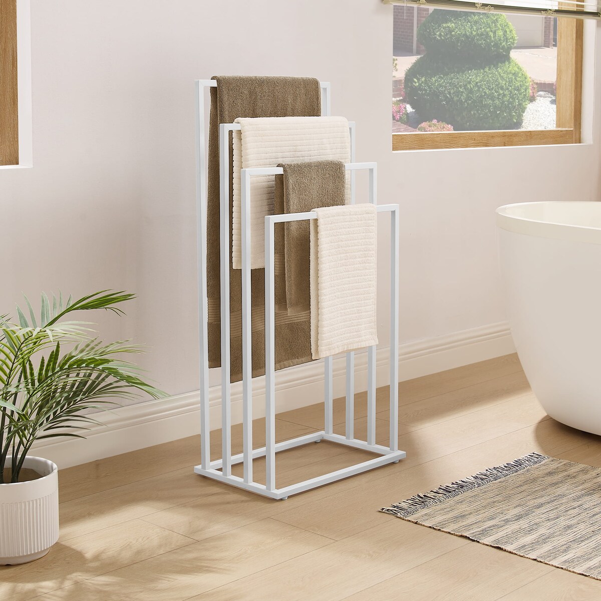 Stojak Na Ręczniki 4 Szczeble 45X29X93,5 Cm