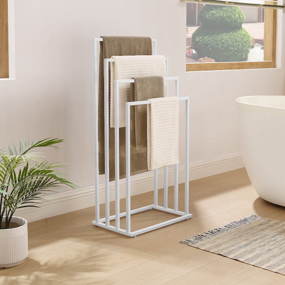 Stojak Na Ręczniki 4 Szczeble 45X29X93,5 Cm