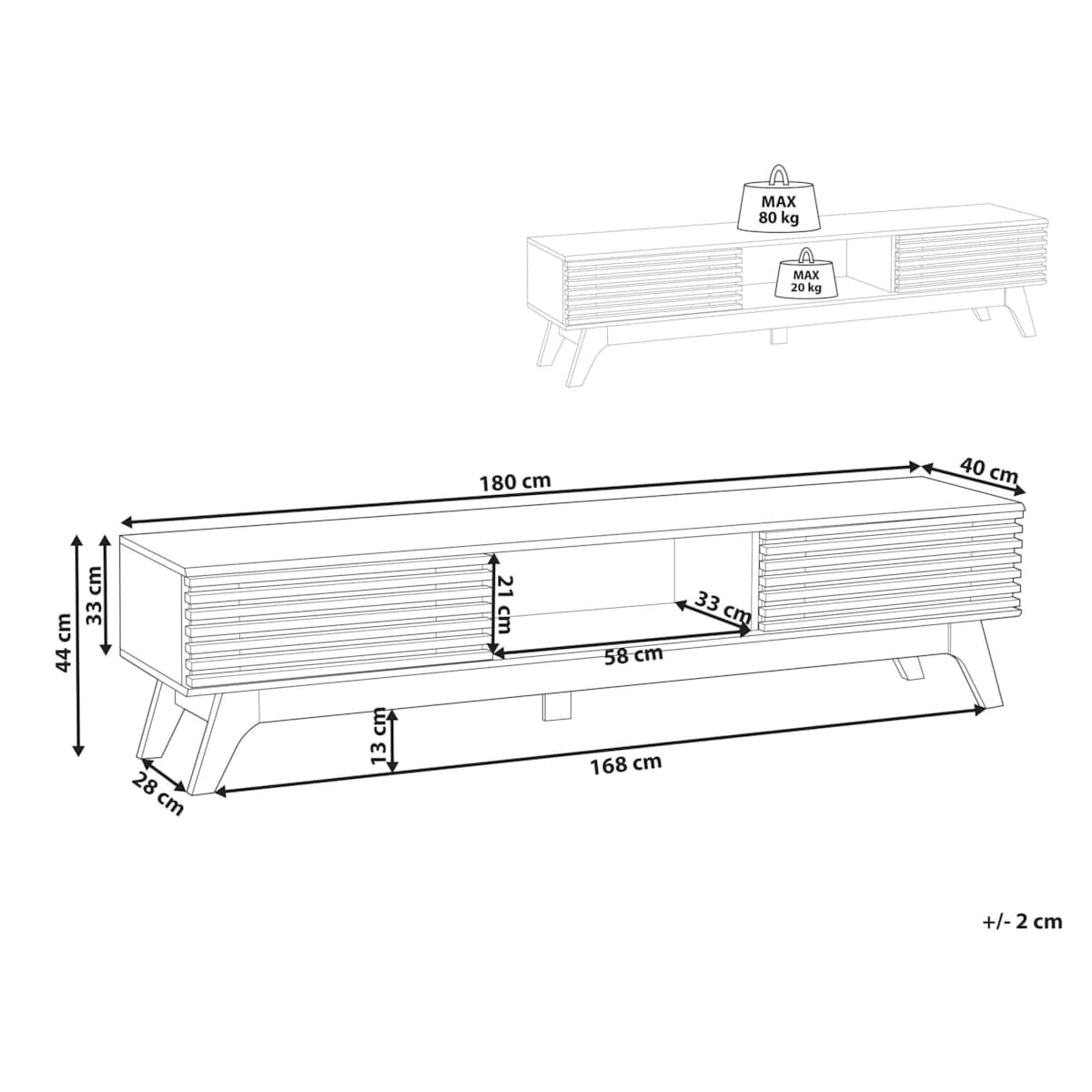 Szafka RTV TOLEDO Drewno Brązowy